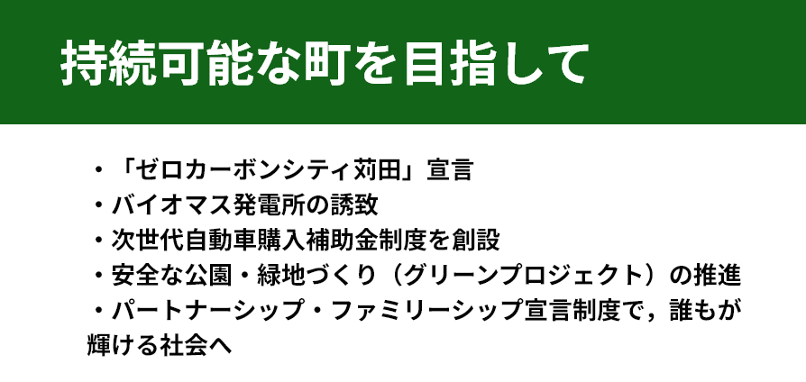 持続可能な町を目指して